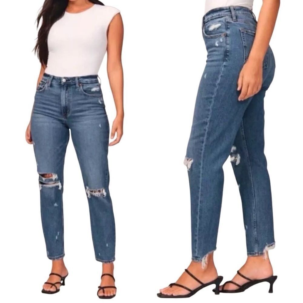 Abercrombie and Fitch mom jeans curve high rise size 2 Short W26